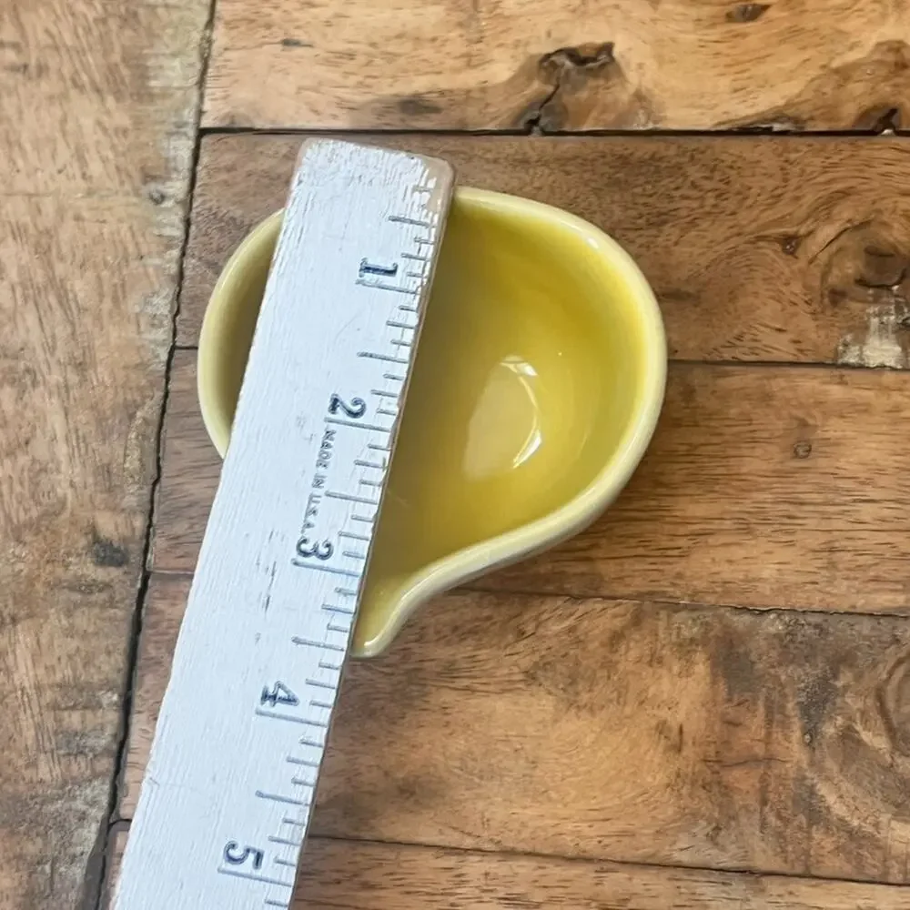 West Elm Set of 3 Ceramic Measuring Cups Red Yellow Orange 1 1/2 1/3 Cup